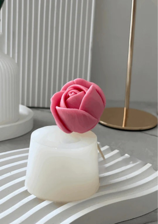 Matrita din silicon alimentar premium, Rose Satin, pentru lumânări, săpun și deserturi [1]