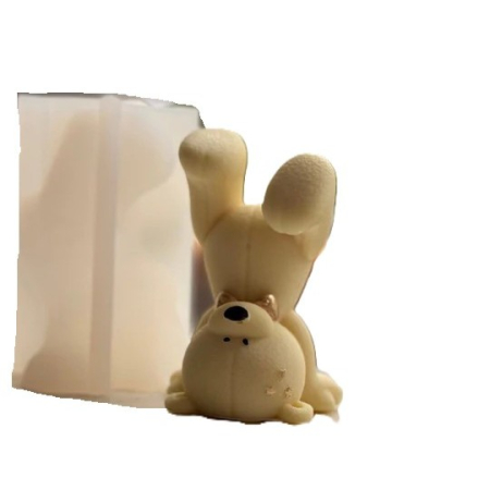 Matrițe Silicon Premium (Food Grade) - Matrita din silicon alimentar premium, Teddy Bear on Head, pentru lumânări, săpun și deserturi