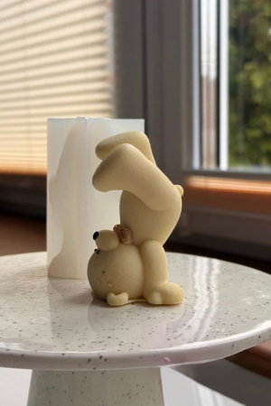 Matrita din silicon alimentar premium, Teddy Bear on Head, pentru lumânări, săpun și deserturi [3]