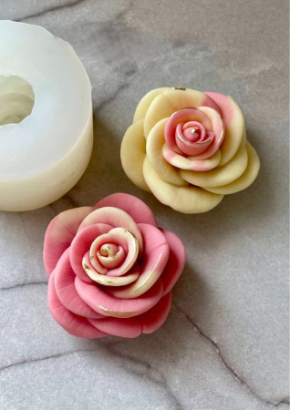 Matrita din silicon alimentar premium, Camellia, pentru lumânări, săpun și deserturi [1]