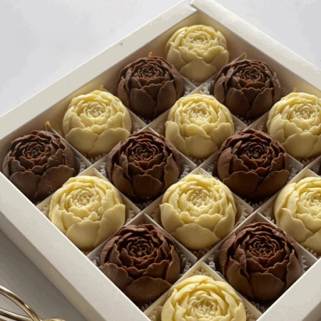 Matrita din silicon alimentar premium,  Large Peony,  pentru desert, săpun și lumânări [3]