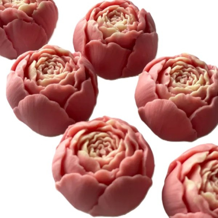 Matrițe Silicon Premium (Food Grade) - Matrita din silicon alimentar premium,  Large Peony,  pentru desert, săpun și lumânări