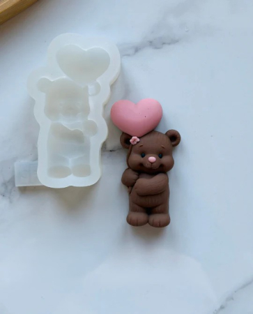Matrita din silicon alimentar premium, Cupid Teddy Bear, pentru lumânări, săpun și deserturi [2]