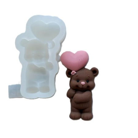 Matrițe Silicon Premium (Food Grade) - Matrita din silicon alimentar premium, Cupid Teddy Bear, pentru lumânări, săpun și deserturi