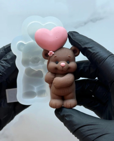 Matrita din silicon alimentar premium, Cupid Teddy Bear, pentru lumânări, săpun și deserturi [1]