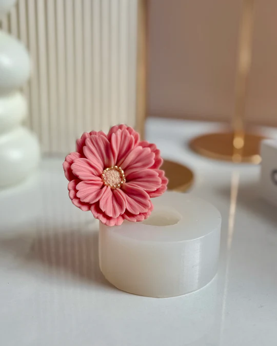 Matrita din silicon alimentar Large Chamomile Flower, pentru desert, săpun și lumânări [1]