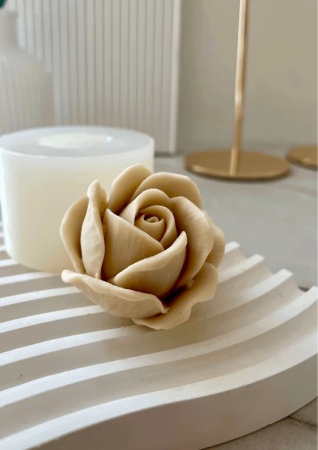 Matrita din silicon alimentar Rose Large pentru desert, săpun și lumânări [2]