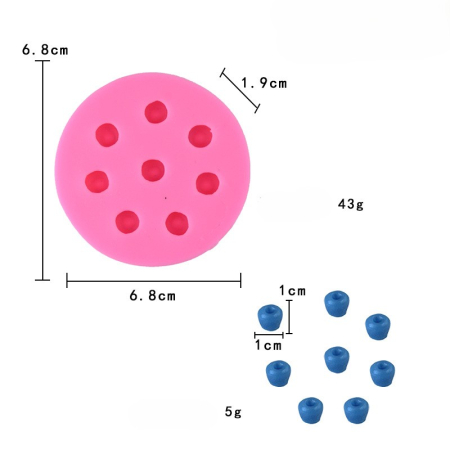 Matrita din silicon, Milmatt, Afine, 6,8 x 1,9 cm [3]