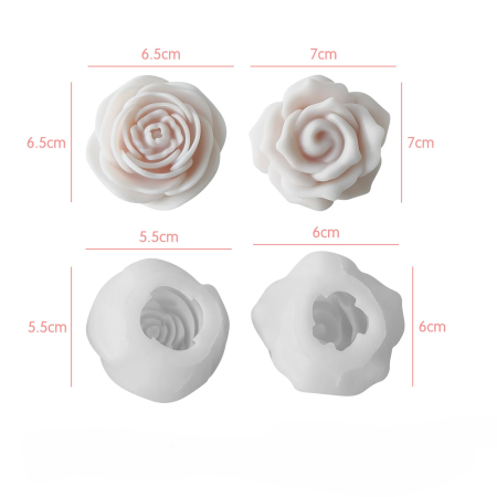 Set 2 matrite silicon Milmatt, Trandafir si Bujor [1]