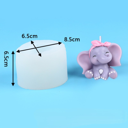 Matrita din silicon, Milmatt, Elefant cu fundita [2]