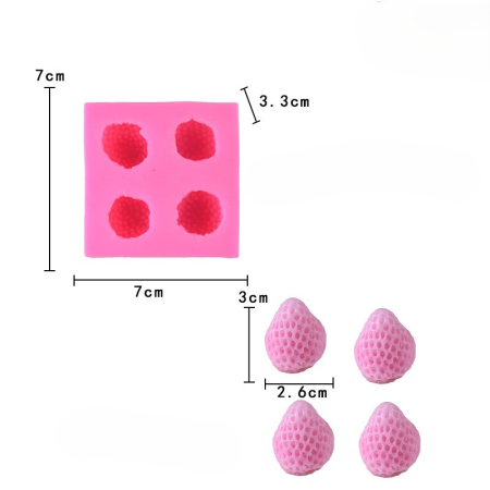 Matrita din silicon, Milmatt, Capsuni, 7 x 7 cm [1]