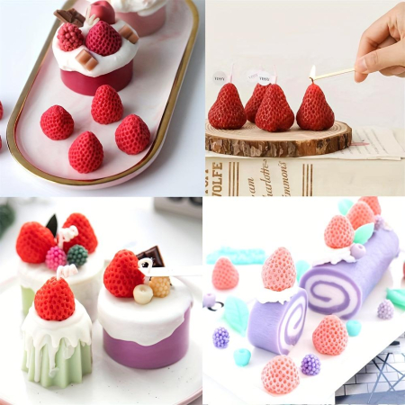 Matrita din silicon, Milmatt, Capsuni, 7 x 7 cm [2]