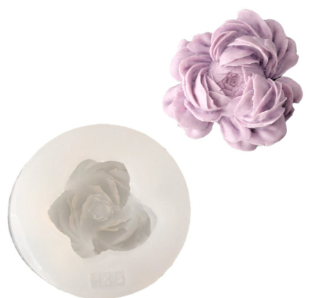 Matrite Florale - Matrita din silicon, Milmatt, Trandafir Austin 1, 70 x 35 mm