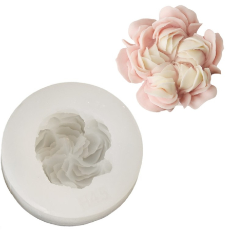 Matrite Florale - Matrita din silicon, Milmatt, Trandafir Austin 2, 88 x 43 mm