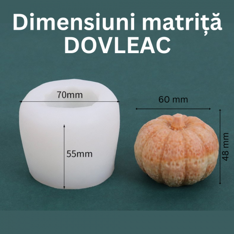 Matrita pentru lumanari, Milmatt, Model Dovleac, Halloween, toamna, silicon alimentar, non toxic, 70 x 55 mm [1]