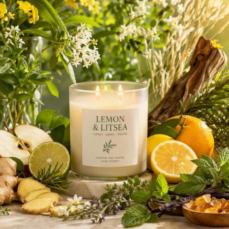 Parfum baza de sapun - Parfum Lămâie și Lici pentru lumânări și săpunuri