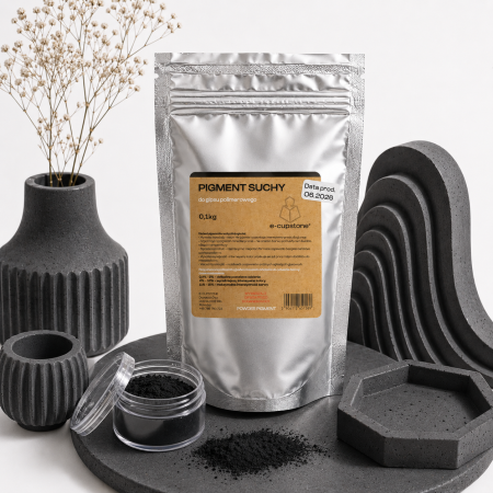 Praf Ceramic și Accesorii - Pigment Pudră NEGRU pentru Praf Ceramic și Gips Polimeric