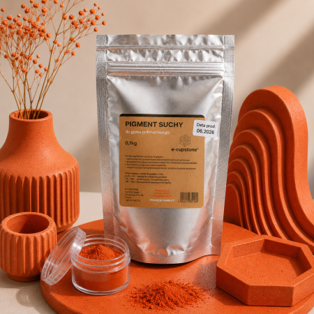 Praf Ceramic și Accesorii - Pigment Pudră PORTOCALIU pentru Praf Ceramic și Gips Polimeric