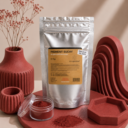 Praf Ceramic și Accesorii - Pigment Pudră ROSU pentru Praf Ceramic și Gips Polimeric