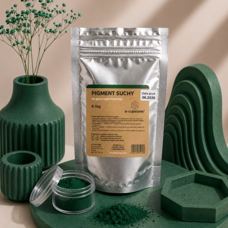 Praf Ceramic și Accesorii - Pigment Pudră VERDE pentru Praf Ceramic și Gips Polimeric