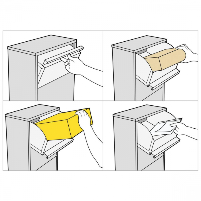 Cutie pentru colete MimoElvo antracit RAL 7016 | pentru pachete până la mărimea S [5]