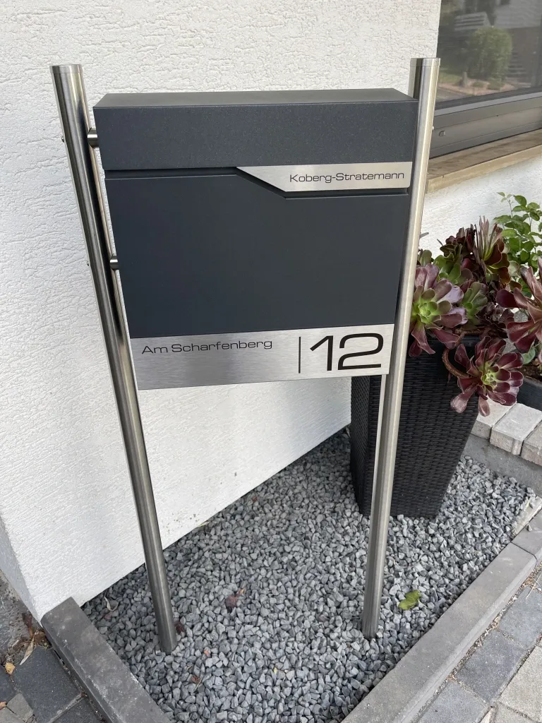 Cutie poștală independentă Mimo Elvo din oțel de înaltă calitate | ral 7016 Personalizata [10]