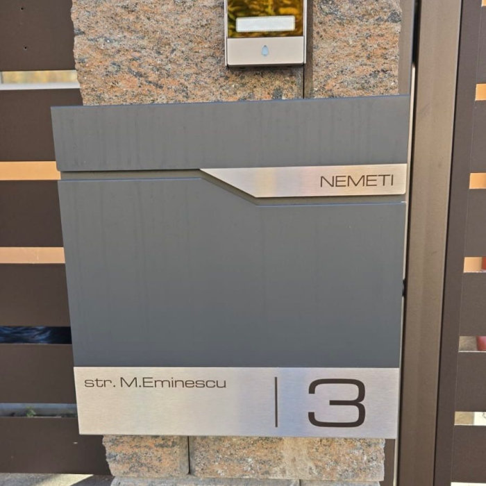 Cutie poștală MimoElvo antracit RAL 7016 oțel | Personalizata [16]