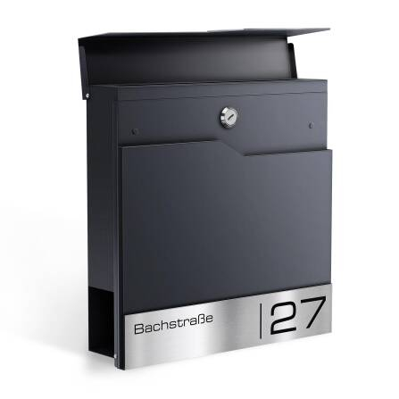 Cutie poștală independentă Mimo Elvo din oțel de înaltă calitate | ral 7016 Personalizata [3]