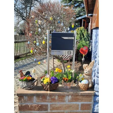 Cutie poștală independentă Mimo Elvo din oțel de înaltă calitate | ral 7016 Personalizata [8]