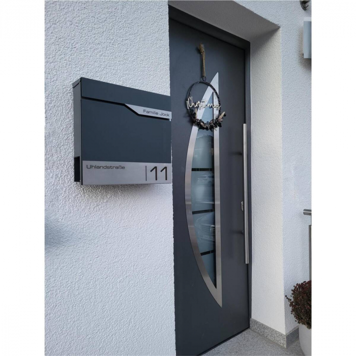 Cutie poștală MimoElvo antracit RAL 7016 oțel | Personalizata [2]