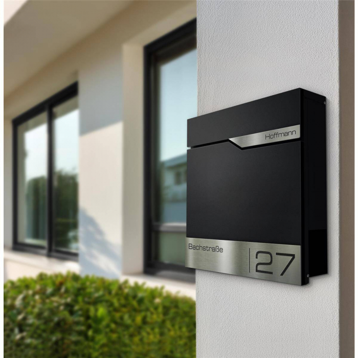 Cutie postala MimoElvo negru RAL 9005 otel| Personalizata [6]