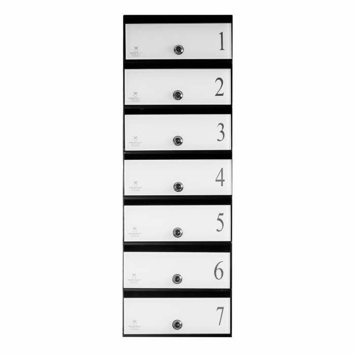 Cutie Postala Bloc Sticla Lacobel MODUL - Logo + Numar Personalizat [1]