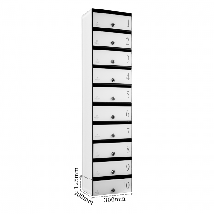 Cutie Postala Bloc Sticla Lacobel MODUL - Logo + Numar Personalizat [2]