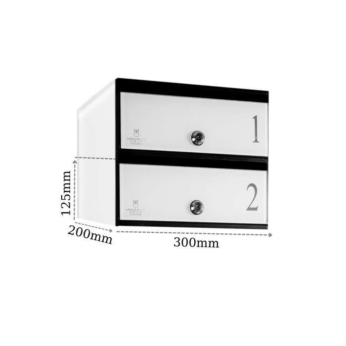 Cutie Postala Bloc Sticla Lacobel MODUL - Logo + Numar Personalizat [2]