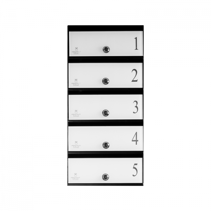 Cutie Postala Bloc Sticla Lacobel MODUL - Logo + Numar Personalizat [1]