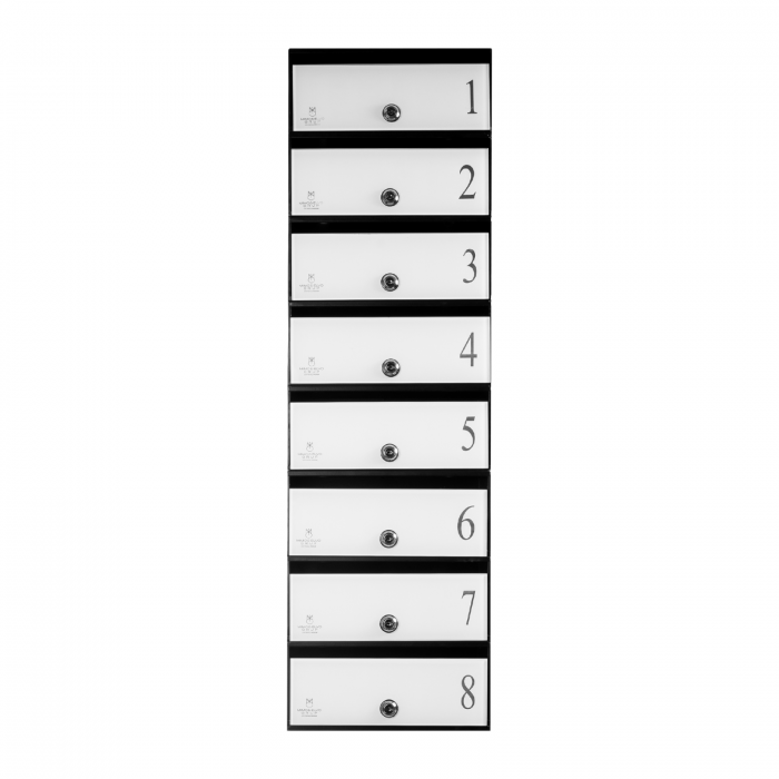Cutie Postala Bloc Sticla Lacobel MODUL - Logo + Numar Personalizat [1]