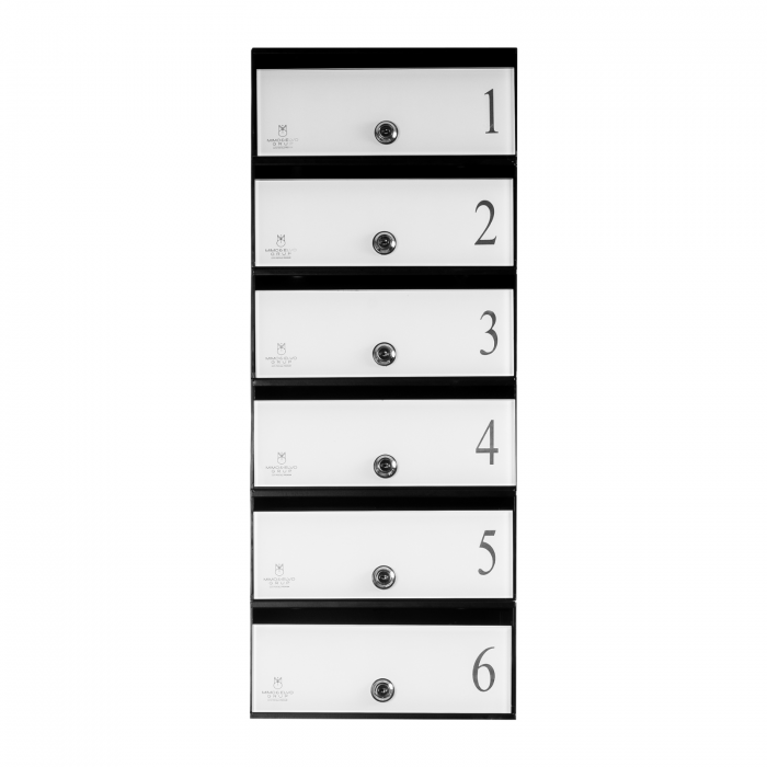 Cutie Postala Bloc Sticla Lacobel MODUL - Logo + Numar Personalizat [1]
