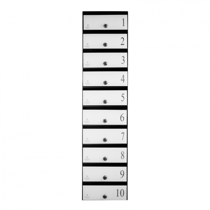 Cutie Postala Bloc Sticla Lacobel MODUL - Logo + Numar Personalizat [1]