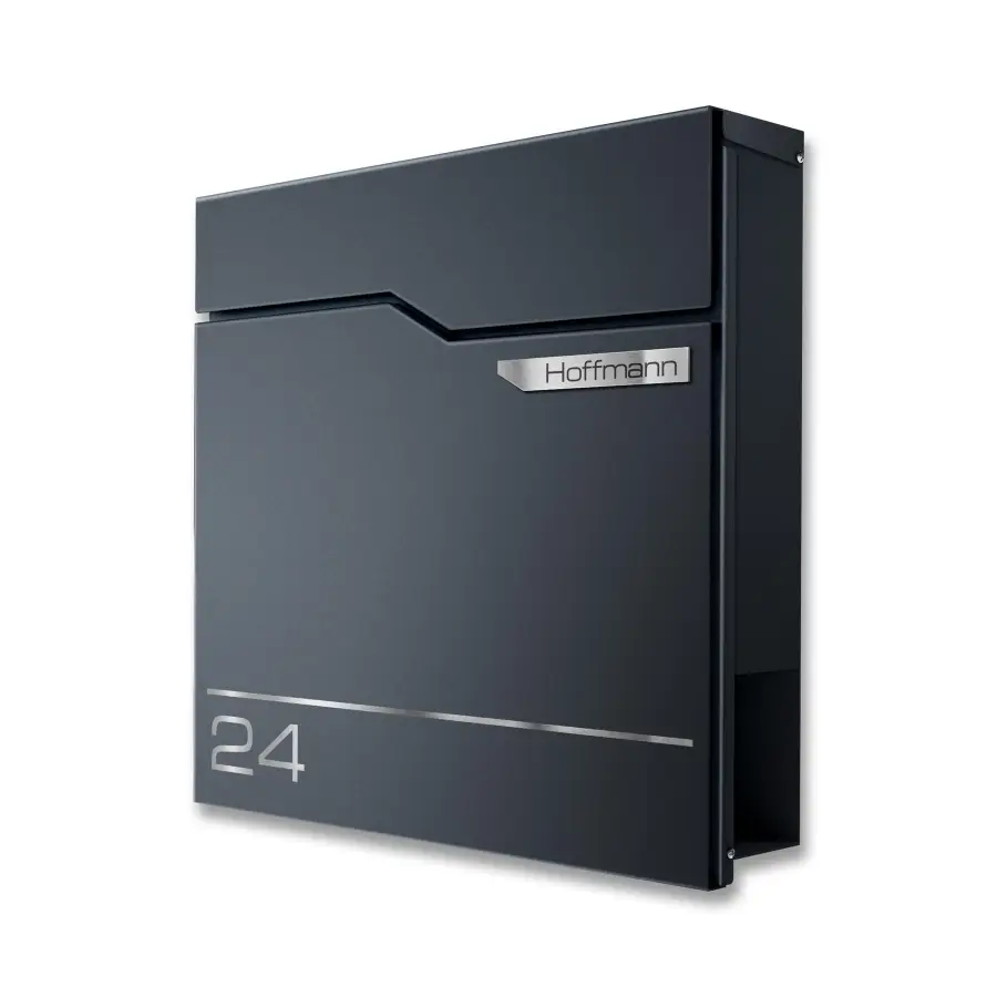 Cutia poștală Mimo Elvo Gri Antracit plăcuță de identificare interschimbabilă Personalizata [1]