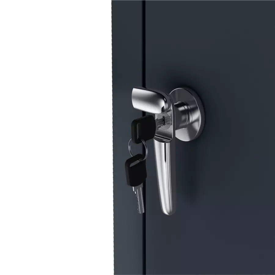 Cutia de gunoi MimoElvo | 1 compartiment | 240l | Antracit RAL 7016 | Mâner ușă cu încuietoare [3]