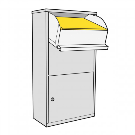 Cutie pentru colete MimoElvo antracit RAL 7016 | pentru pachete până la mărimea S [1]