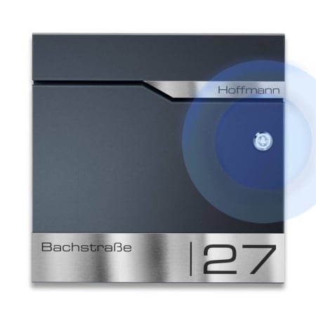 Cutii postale casa - Cutie poștală MimoElvo cu sonerie wireless | personalizată cu gravură | plăcuță de identificare din oțel inoxidabil