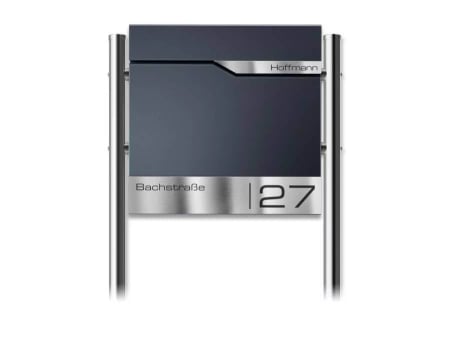 Cutie poștală independentă Mimo Elvo din oțel de înaltă calitate | ral 7016 Personalizata [4]