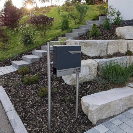 Cutie poștală independentă Mimo Elvo din oțel de înaltă calitate | ral 7016 Personalizata [6]