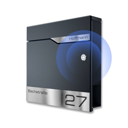 Cutie poștală MimoElvo cu sonerie wireless | personalizată cu gravură | plăcuță de identificare din oțel inoxidabil [7]