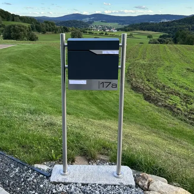 Cutie poștală independentă Mimo Elvo din oțel de înaltă calitate | ral 7016 Personalizata [1]