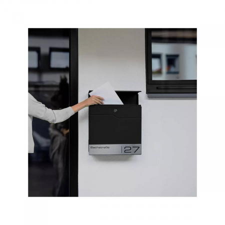 Cutie postala MimoElvo negru RAL 9005 otel| Personalizata [1]