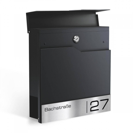 Cutie postala MimoElvo negru RAL 9005 otel| Personalizata [4]