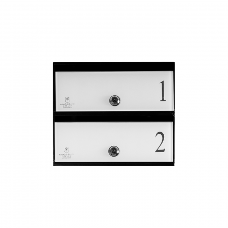 Cutie postala bloc - Cutie Postala Bloc Sticla Lacobel MODUL - Logo + Numar Personalizat