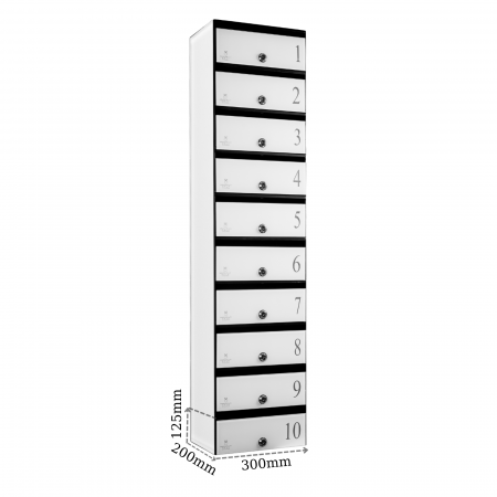 Cutie Postala Bloc Sticla Lacobel MODUL - Logo + Numar Personalizat [1]